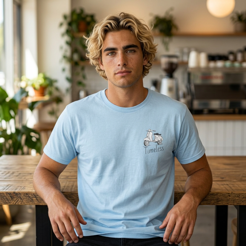 Timeless Retro Tee 100% cotton